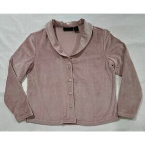 House of Harlow 1960 Blush Pink Crushed Velvet Cardigan Size Small (074)